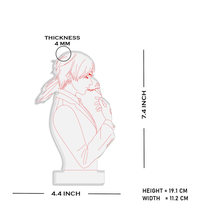 3D illusion Girl Anime Chrollo Lucifer Led Night Lamp with Warm White Color Gift For Girl Birthday